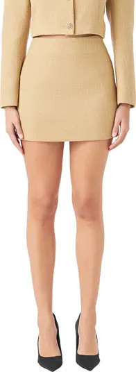 Solid Tweed Miniskirt | Nordstrom