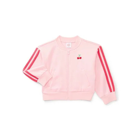 Wonder Nation Toddler Girls Full Zip Athletic Jacket, Sizes 12M-5T | Walmart (US)