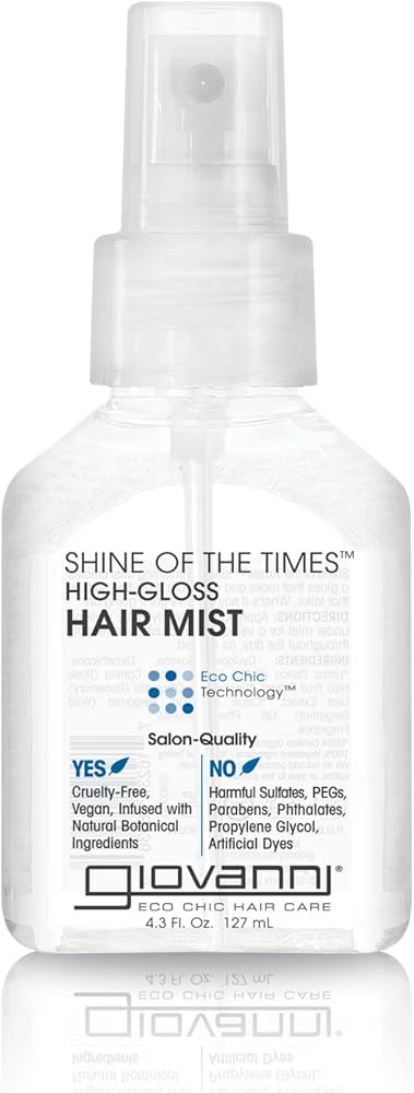 GIOVANNI Shine of the Times Finishing High-Gloss Hair Mist - Anti Frizz Hair Products, Color Safe... | Amazon (US)