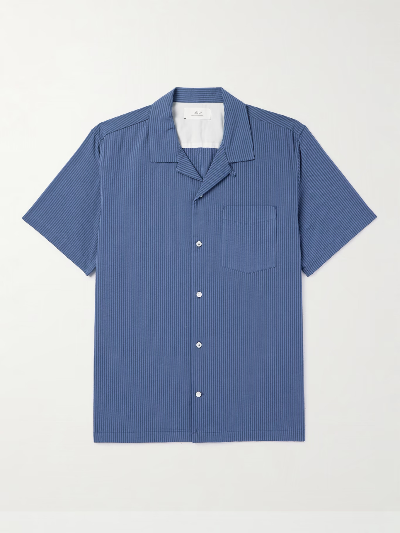 Camp-Collar Striped Organic Cotton Shirt | Mr Porter (US & CA)