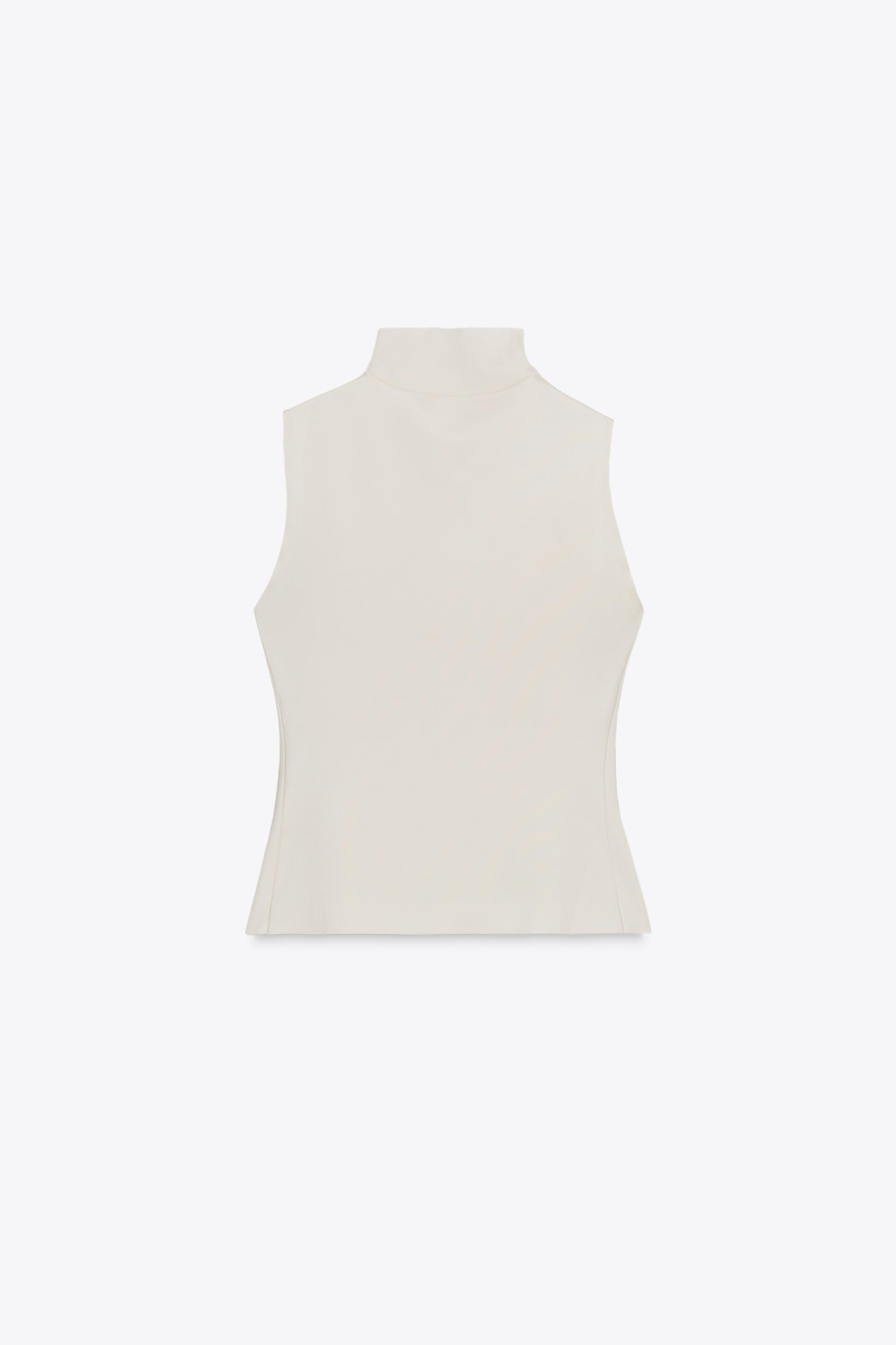 POLIAMIDE MOCK NECK TOP | Zara US