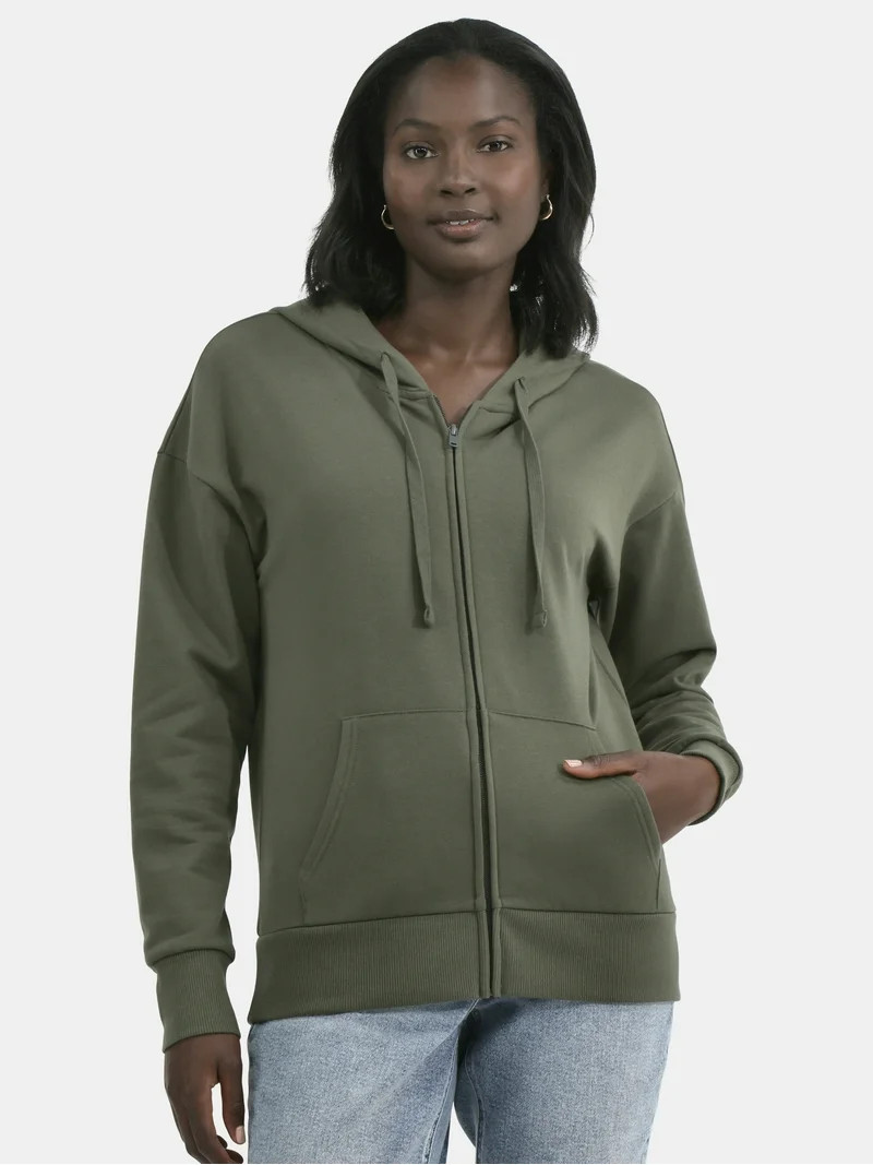 Time and Tru Full Zip Fleece Jacket, Sizes XS-XXXL | Walmart (US)