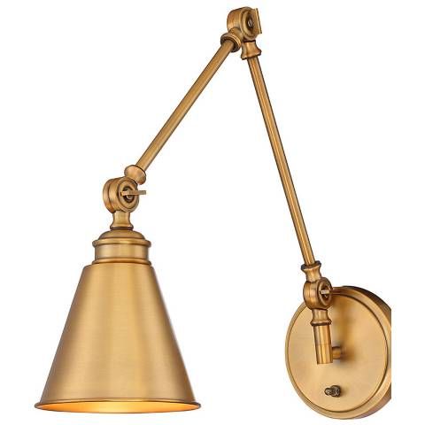 Savoy House Essentials Morland 6" Wide Warm Brass 1-Light Sconce | Lamps Plus