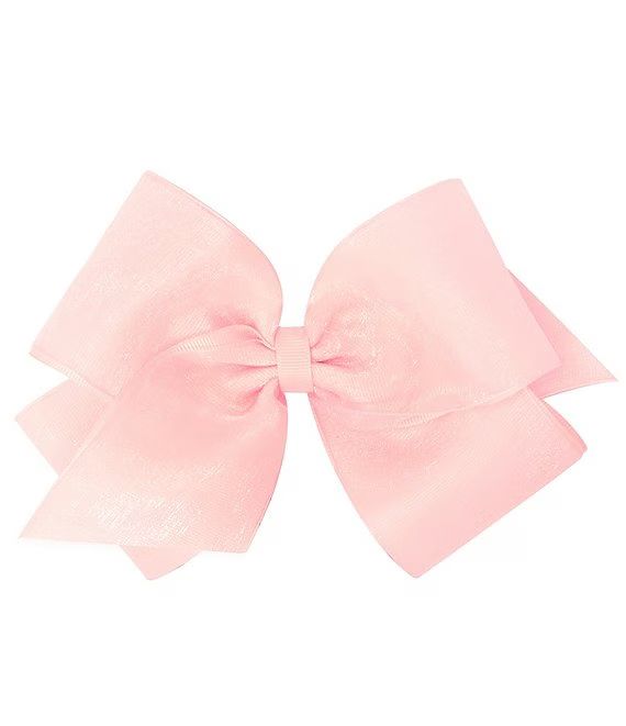 Girls King Pinch Clip Organza Hair Bow | Dillard's