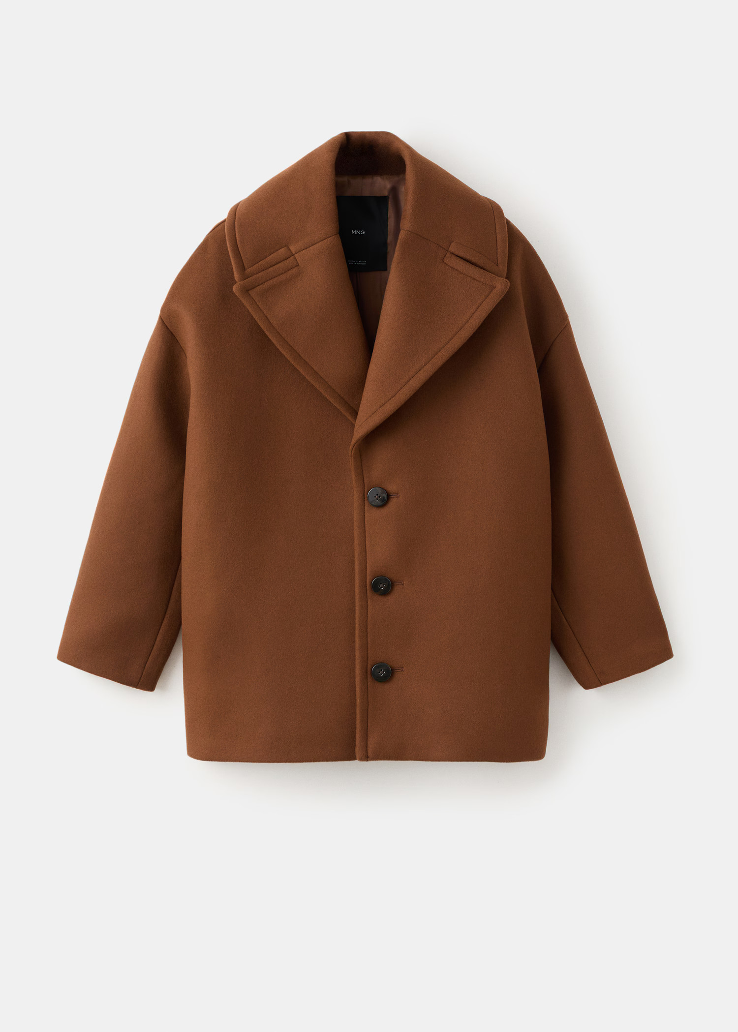 Lapel Manteco wool coat - Women | MANGO United Kingdom | MANGO (UK)