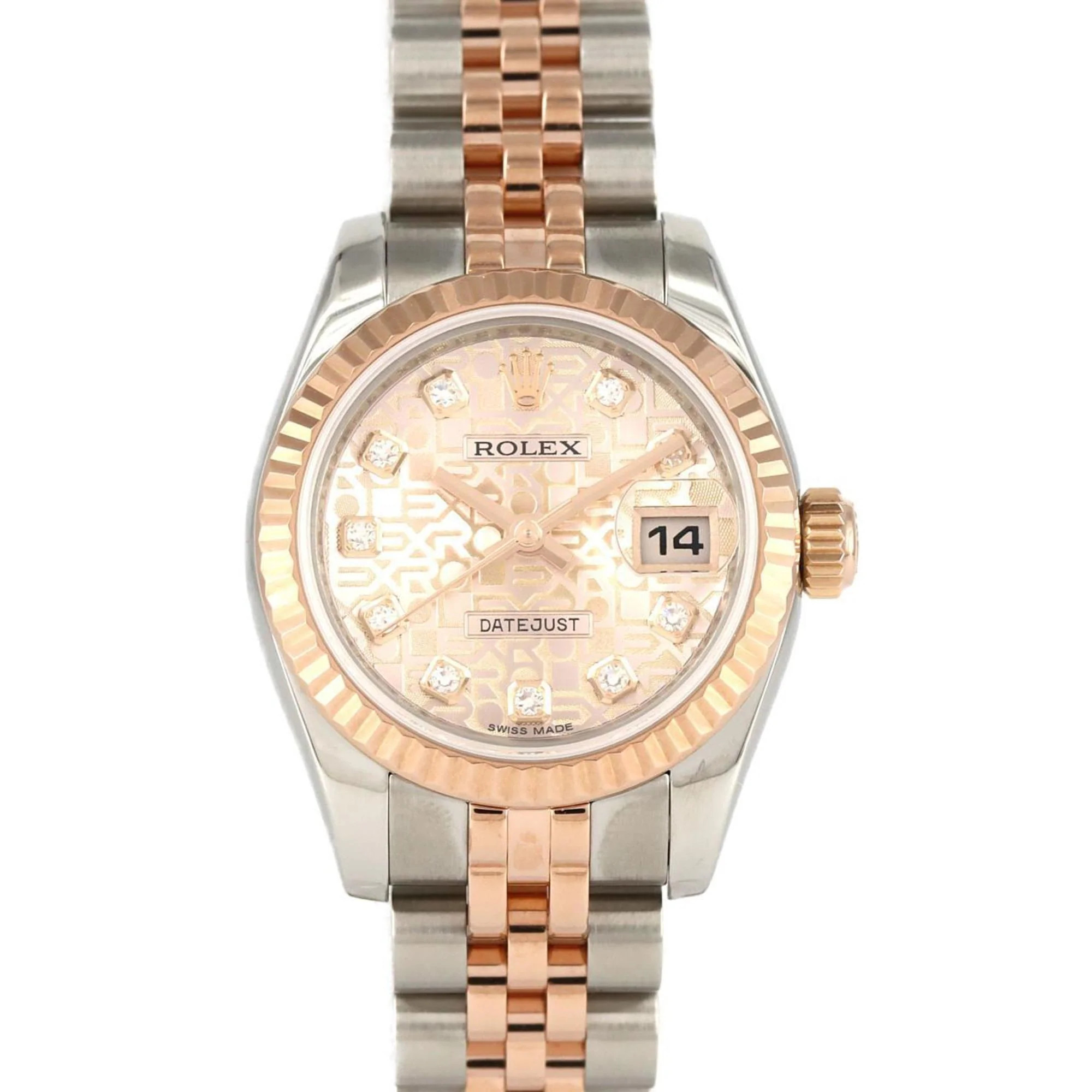 Rolex pink gold Stainless Steel Wristwatch (Pre-Owned) | Shop Simon