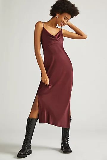 Elyse Bias Slip Midi Dress | Anthropologie (US)