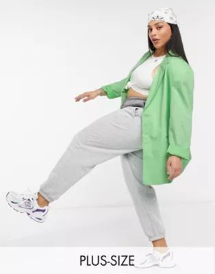COLLUSION Plus exclusive color oversized dad blazer in green | ASOS (Global)
