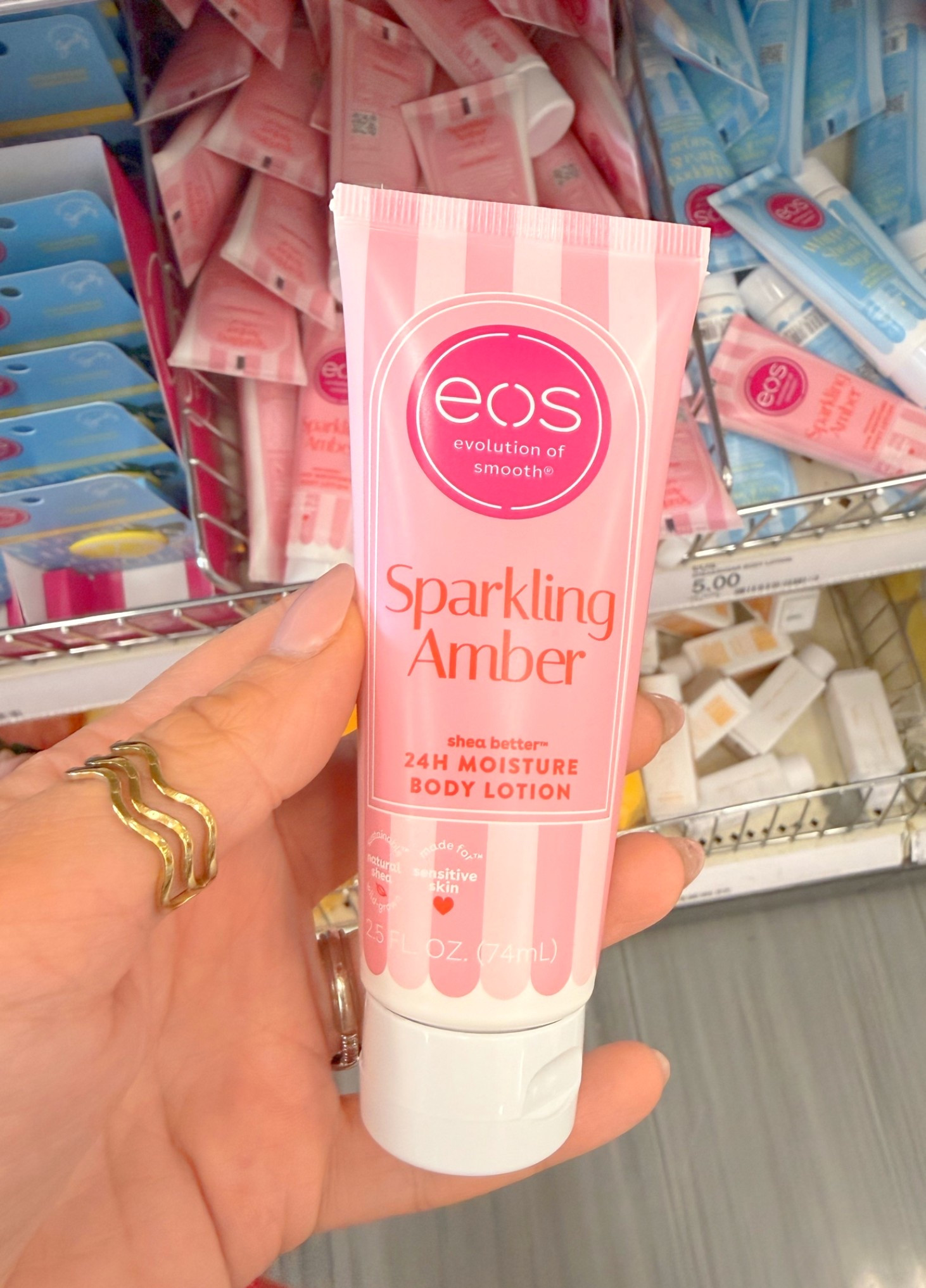 The pink packaging. The scent. The hydration. 💕 This Sparkling Amber lotion feels like the perfect summer handbag essential.

#EOSBeauty #BodyCare #TargetBeauty #TargetFinds #SummerFavorites #AffordableBeauty #LTKBeauty #BeautyFinds #TargetRun #SelfCare

#LTKselfcare #LTKmomlife #LTKdayinmylife