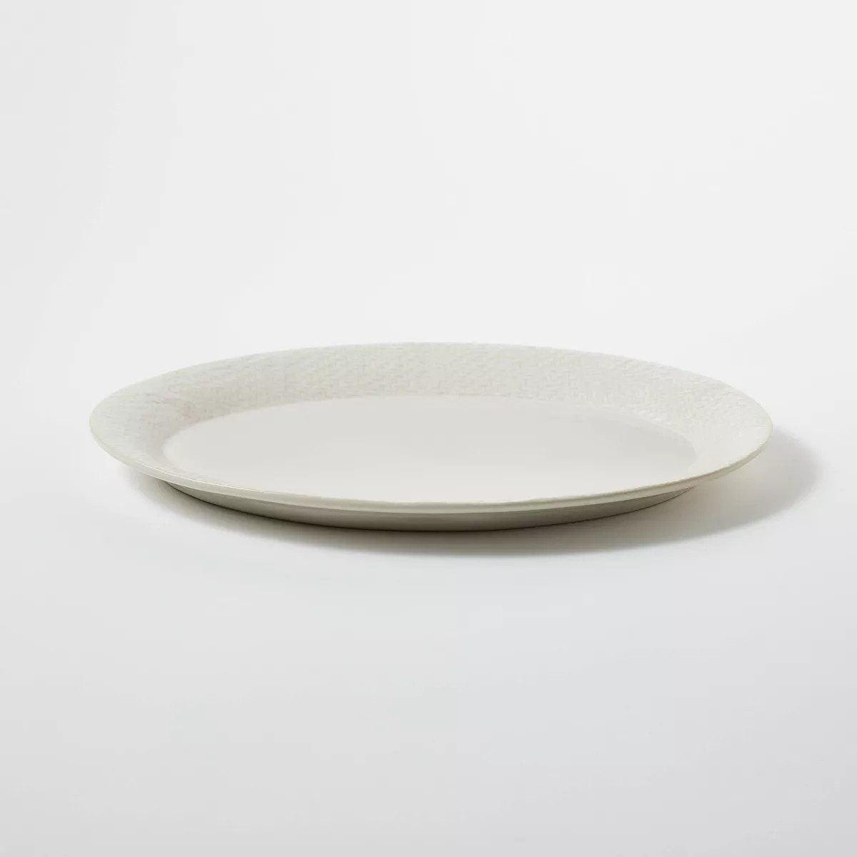 Stoneware Ceramic Oval Serving Platter Cream - Threshold™ designed with Studio McGee: Scratch-R... | Target