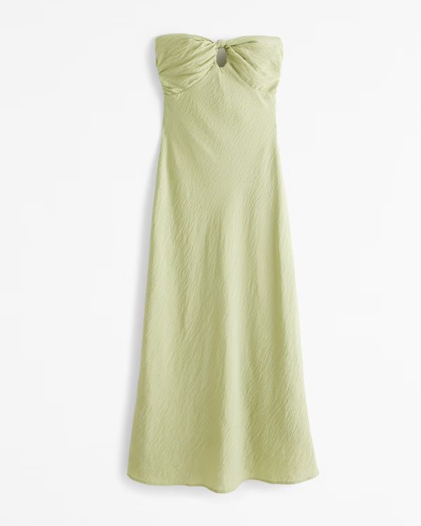 Strapless Twist-Front Maxi Dress | Abercrombie & Fitch (US)