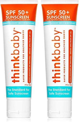 Thinkbaby - SPF 50+ Braod Spectrum Organic Sunscreen - 3 oz - 2 pack | Amazon (US)