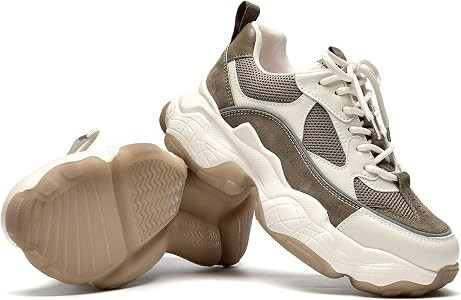 Beau Today Women's Chunky Sneakers Platform Dad Shoes for Women | Amazon (US)