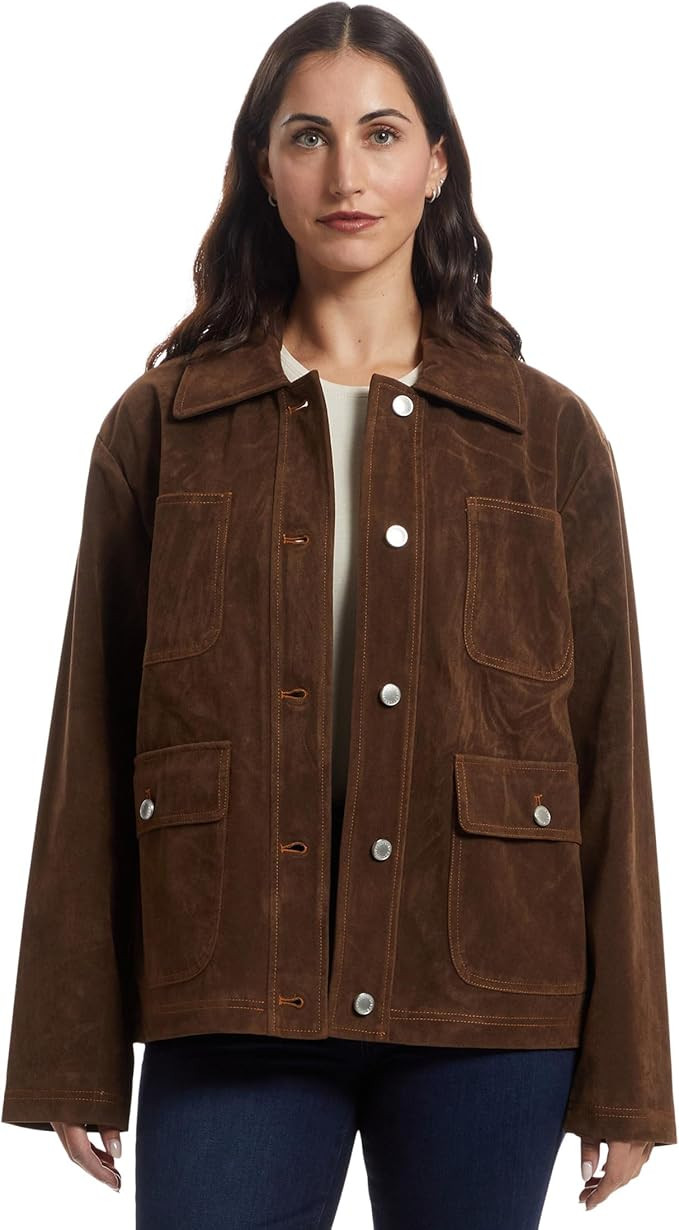 Avec Les Filles Womens Cropped Barn Jacket | Amazon (US)