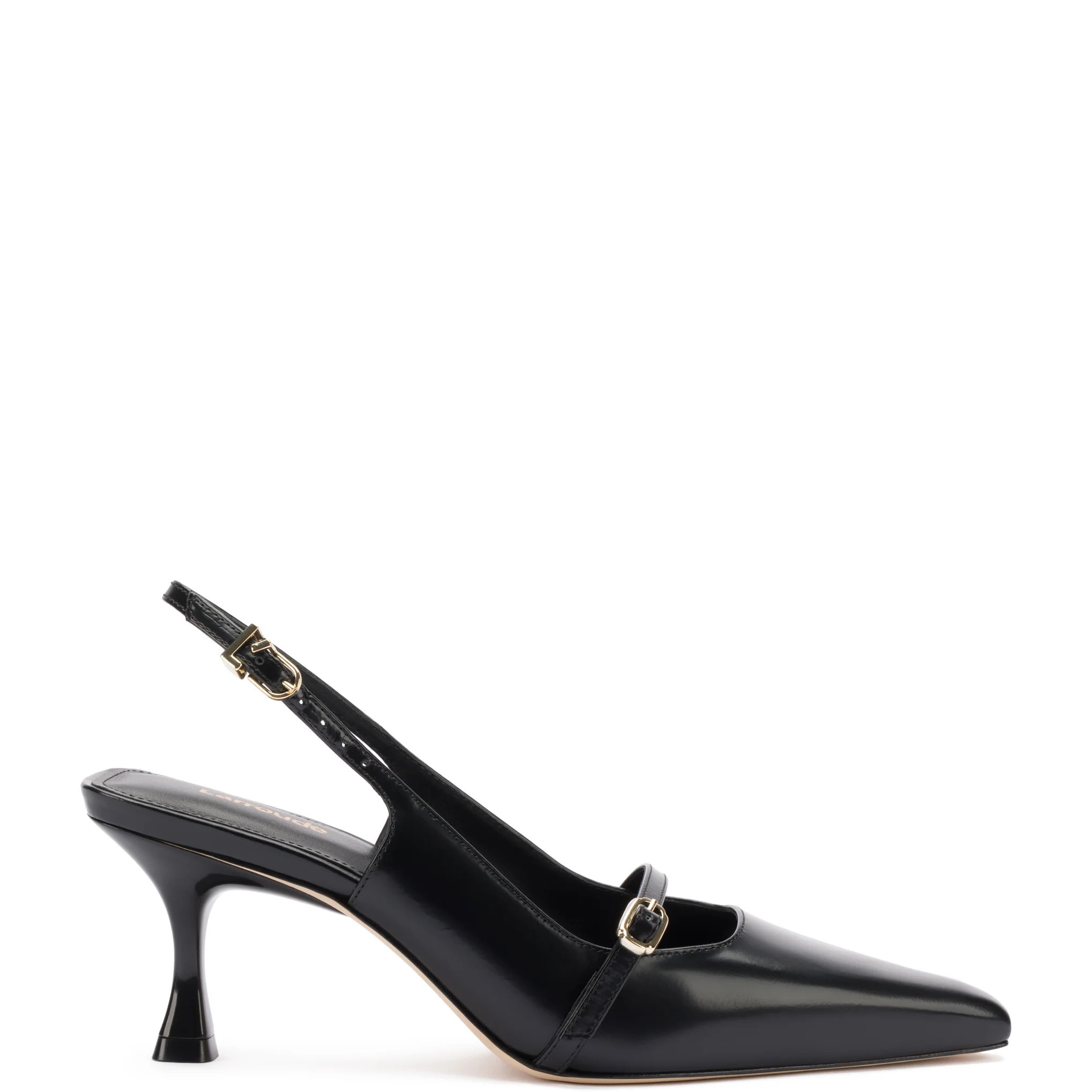 Ines Pump In Black Leather | Larroude