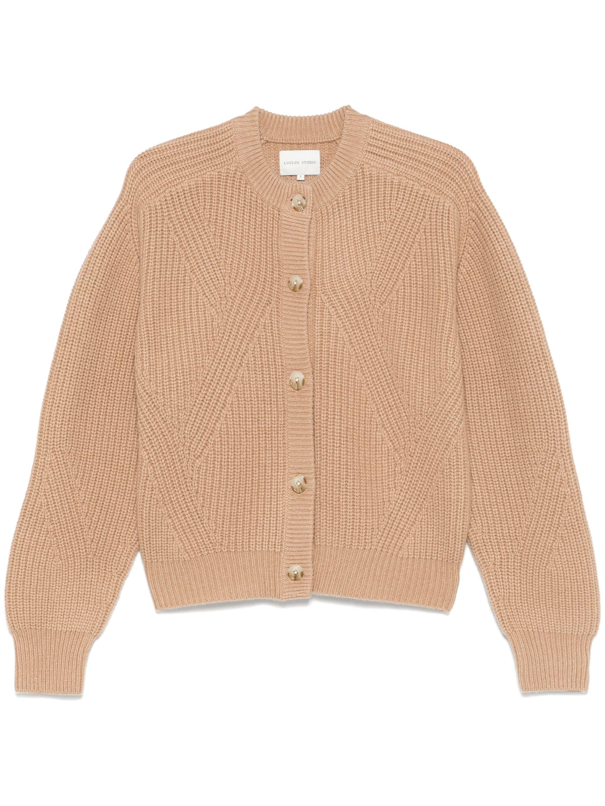 Loulou Studio Cardigan CAMEL / M | Balardi