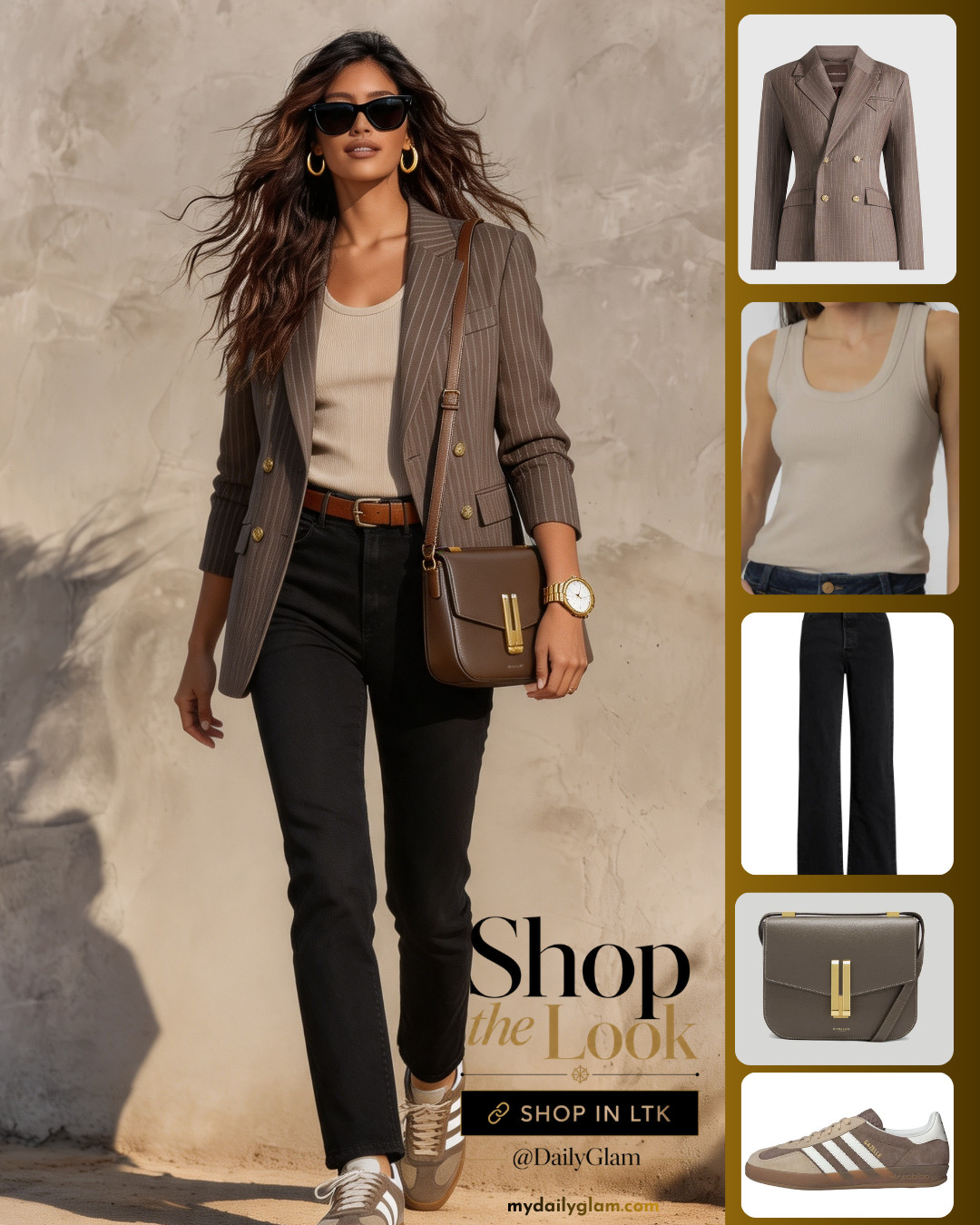 Striped Blazer Black Denim Street Style 

 #LTKootd #LTKOver40 #LTKWorkwear