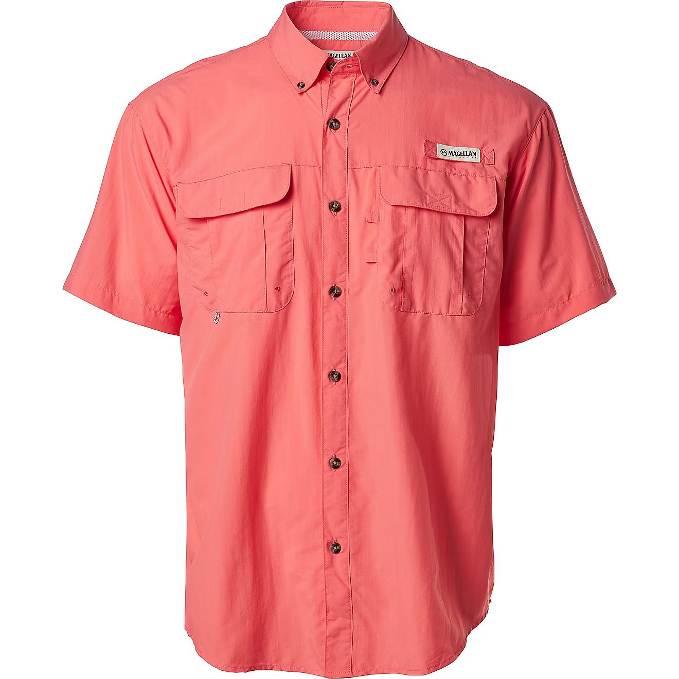 Magellan Outdoors Men's Laguna Madre Solid Short Sleeve Fishing Shirt | Academy | Academy Sports + Outdoors