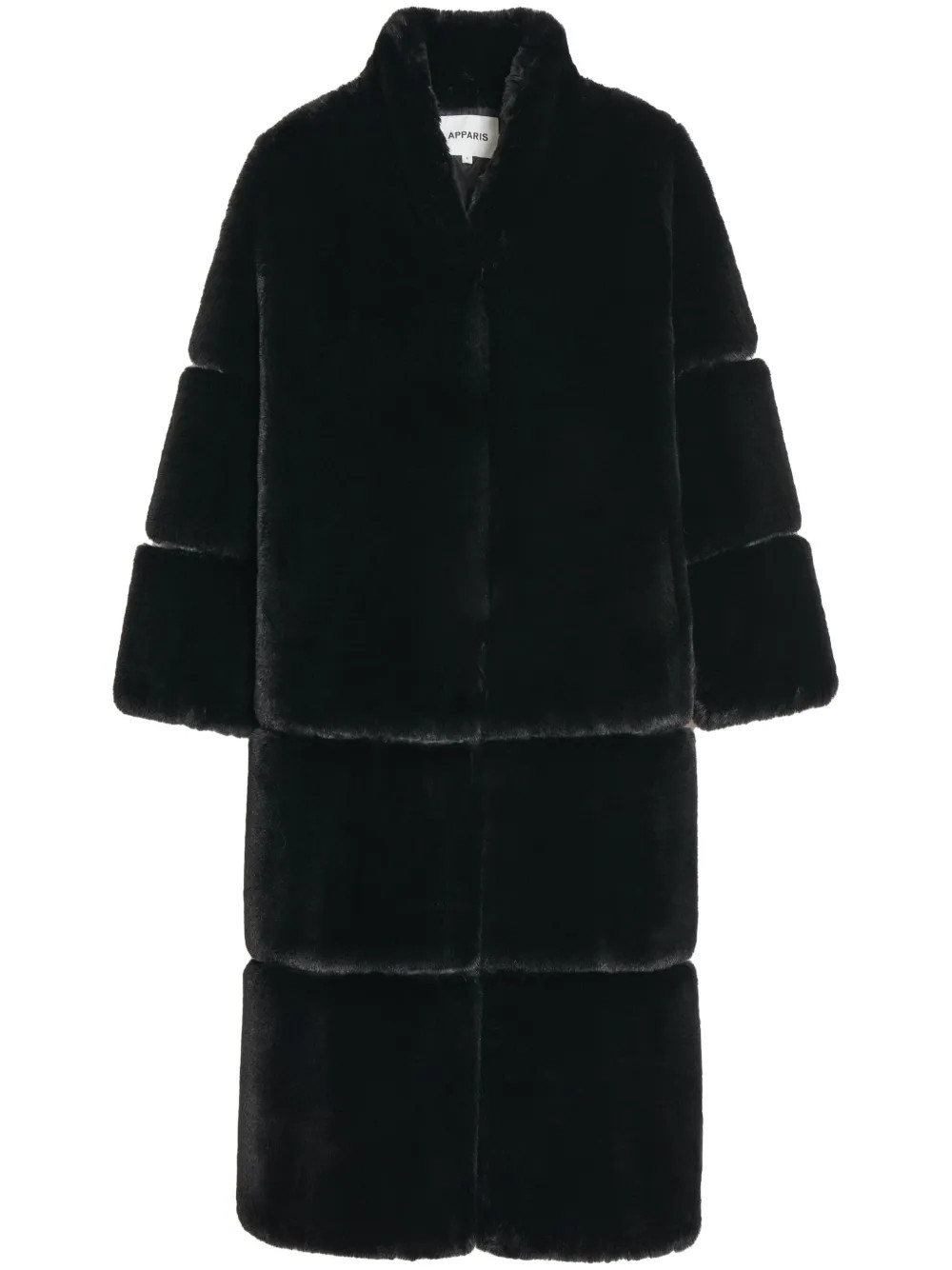 Apparis Sylke V-neck faux-fur Coat | Black | FARFETCH UK | Farfetch Global