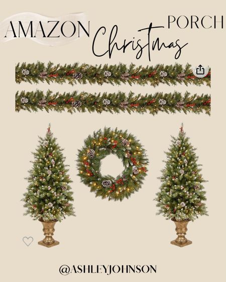  Christmas porch decor. Christmas tree. Christmas garland. Christmas wreath. Light up garland. Christmas tree topiary. #christmashome #holidayporch #holidaywreath #amazonchristmas #garland #wreath #minichristmastrees

#LTKCyberWeek #LTKHoliday #LTKHolidaySale