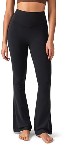 Colorfulkoala No Front Seam Flare Leggings Dreamlux High-Waisted Workout Yoga Pants for Women 27.... | Amazon (US)