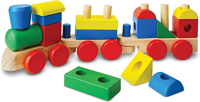 Melissa & Doug Stacking Train - Classic Wooden Toddler Toy (18 pcs) | Amazon (CA)