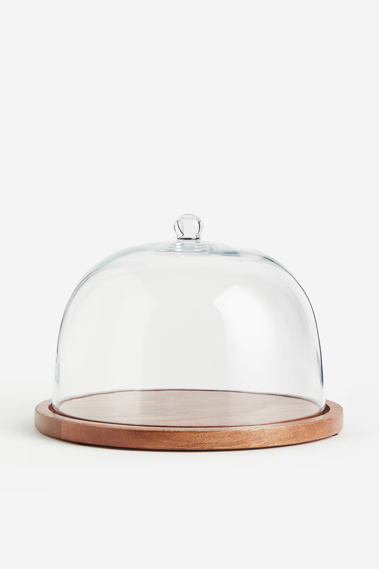 Glass dome with a wooden tray - Brown - Home All | H&M GB | H&M (UK, MY, IN, SG, PH, TW, HK)