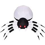 Haunted Hill Farm 6 Ft. Inflatable Spider with Disco Lights | Outdoor Blow-Up Festive Halloween Part | Amazon (US)