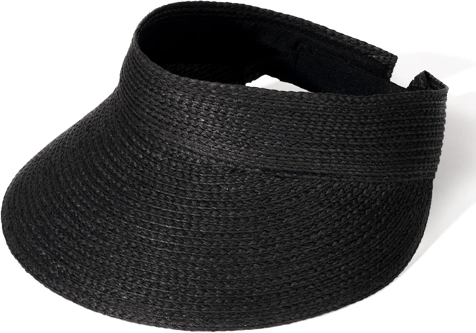 FURTALK Sun Visor Hats for Women Wide Brim Straw Visors Womens Foldable Beach Visors Summer Roll ... | Amazon (US)