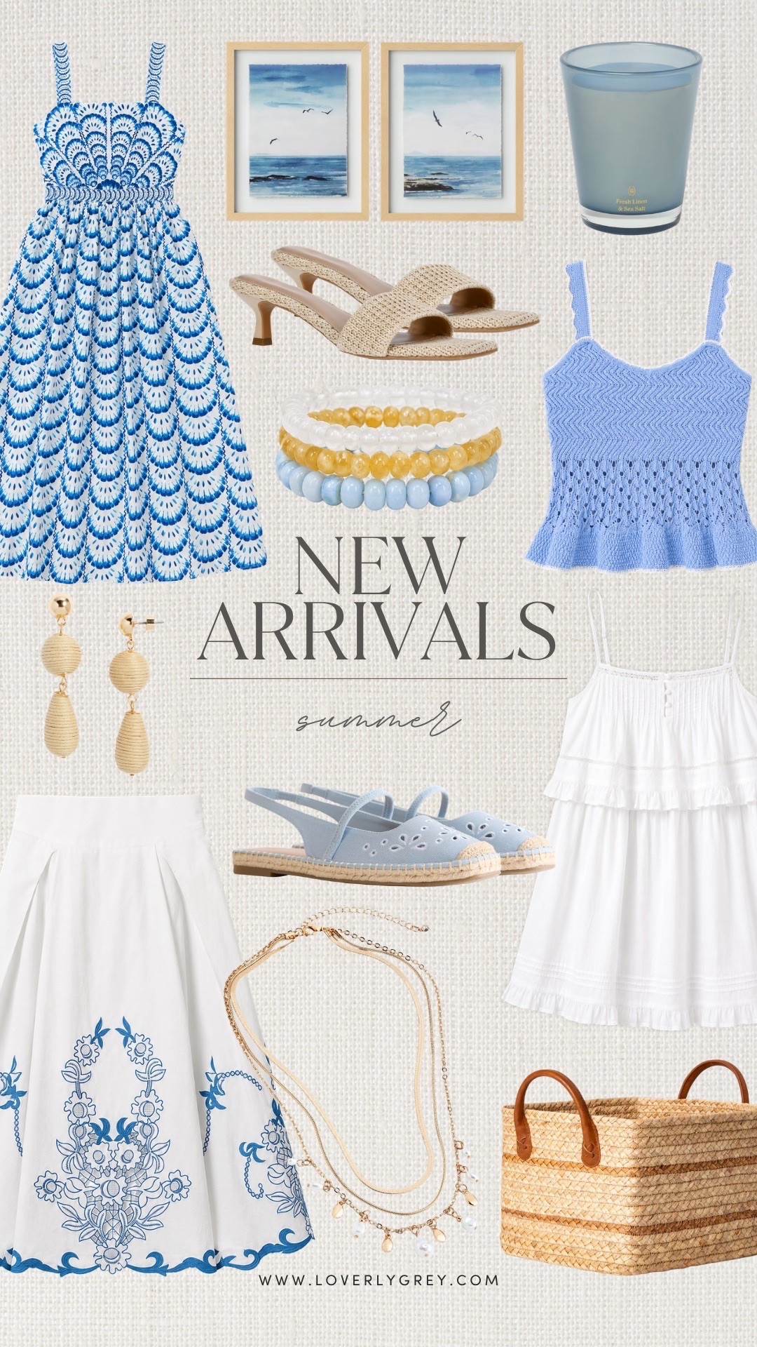 Dreaming in shades of blue 🤍🌊 These coastal-inspired summer arrivals are perfect for everything from vacations to everyday wear, plus a few home finds we're loving this season!

Loverly Grey, summer arrivals, coastal style, vacation outfits, summer dresses, blue and white fashion, woven accessories, coastal home decor, Walmart fashion, Target style, Belk fashion, Nordstrom finds, Anthropologie style, summer wardrobe, resort wear

#LTKSeasonal #LTKHome #LTKTravel