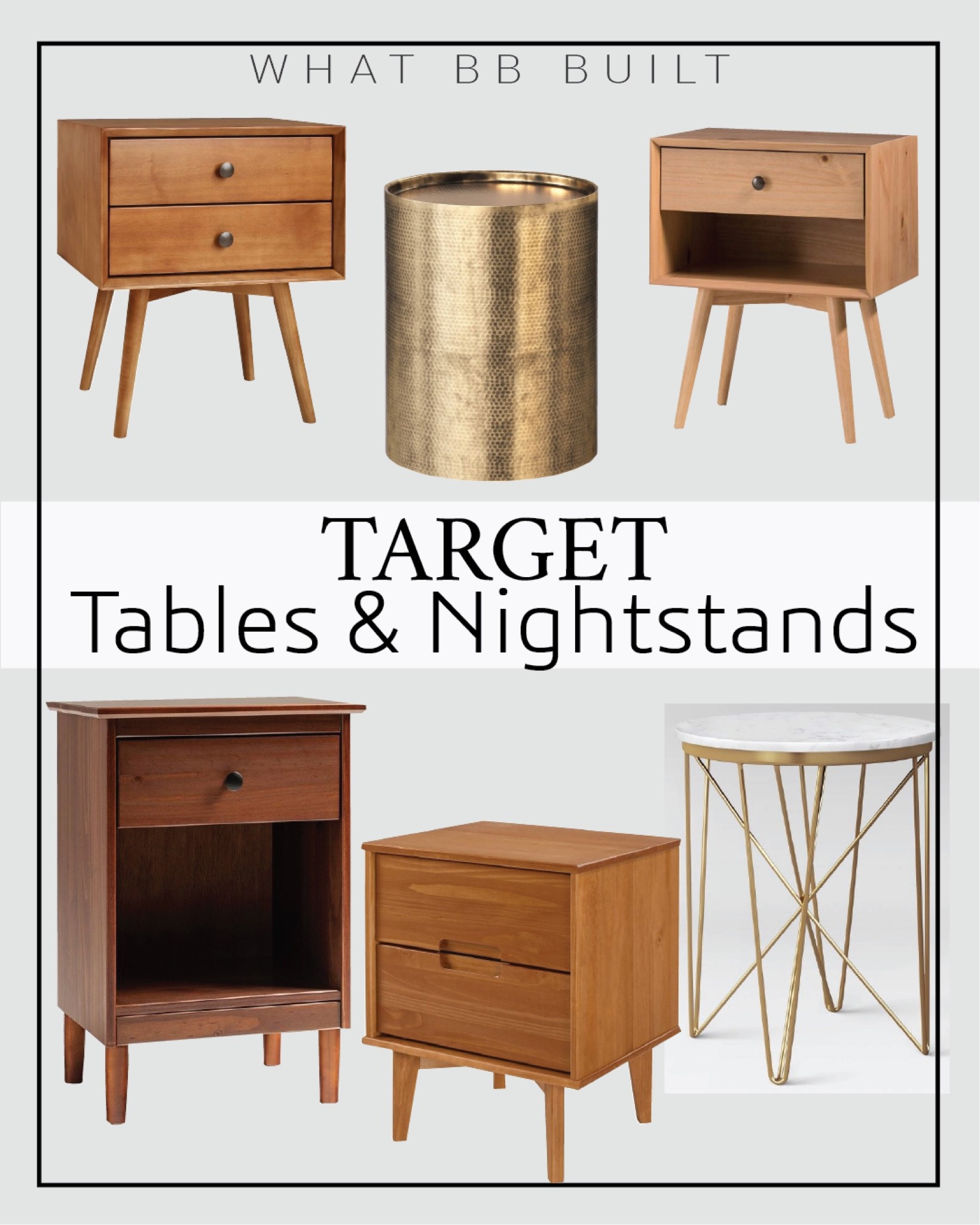 Mid century and boho/glam tables and nightstands from 🎯 

#LTKhome #LTKunder100 #LTKsalealert