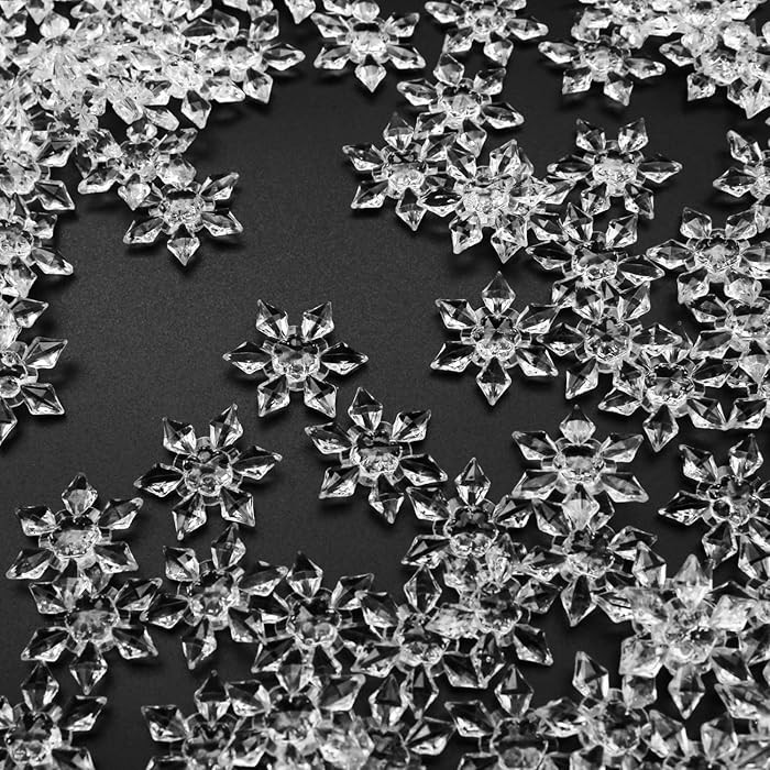 PMLAND Winter Acrylic Clear Snowflake Ornaments and Table Scatter Decoration - 290+ Pieces for Ch... | Amazon (US)