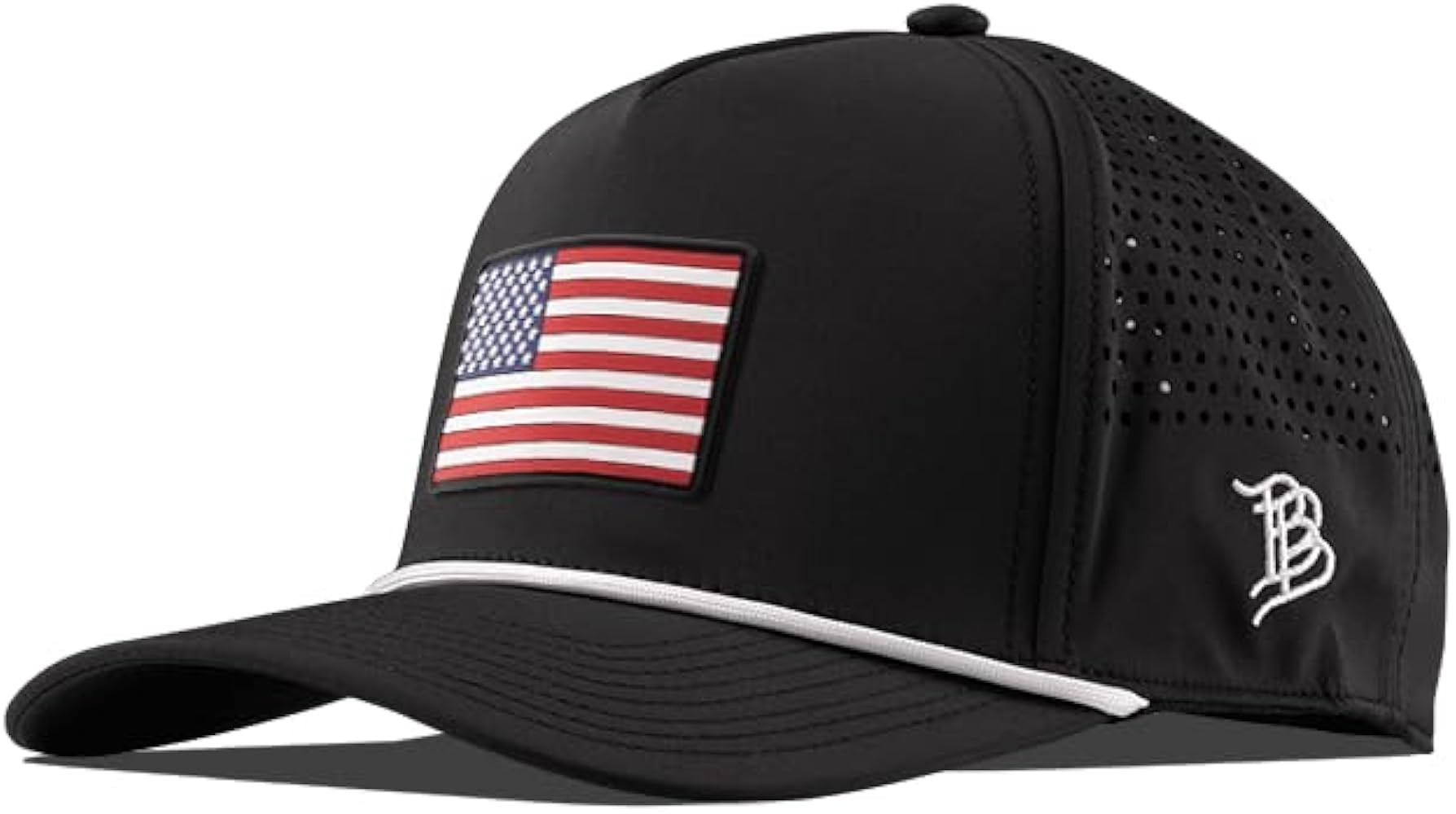 Branded Bills Old Glory PVC Curved 5 Panel Rope Hat, Fits 7-7 7/8, Adjustable Snapback | Amazon (US)