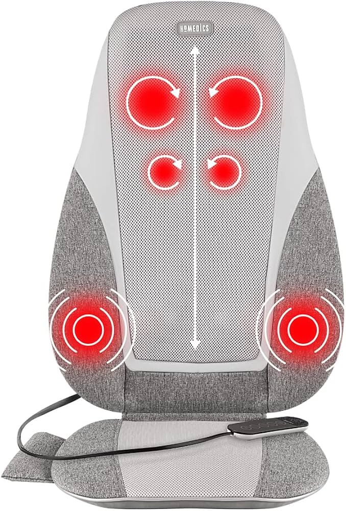 Homedics Shiatsu + Kneading & Vibration Massage Cushion with Heat, Deep Kneading, Handheld Remote... | Amazon (US)