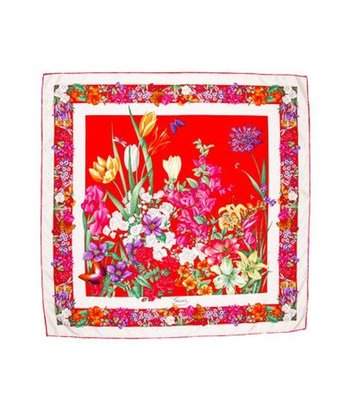 Gucci Silk Printed Scarf White Gucci Silk Printed Scarf | The RealReal