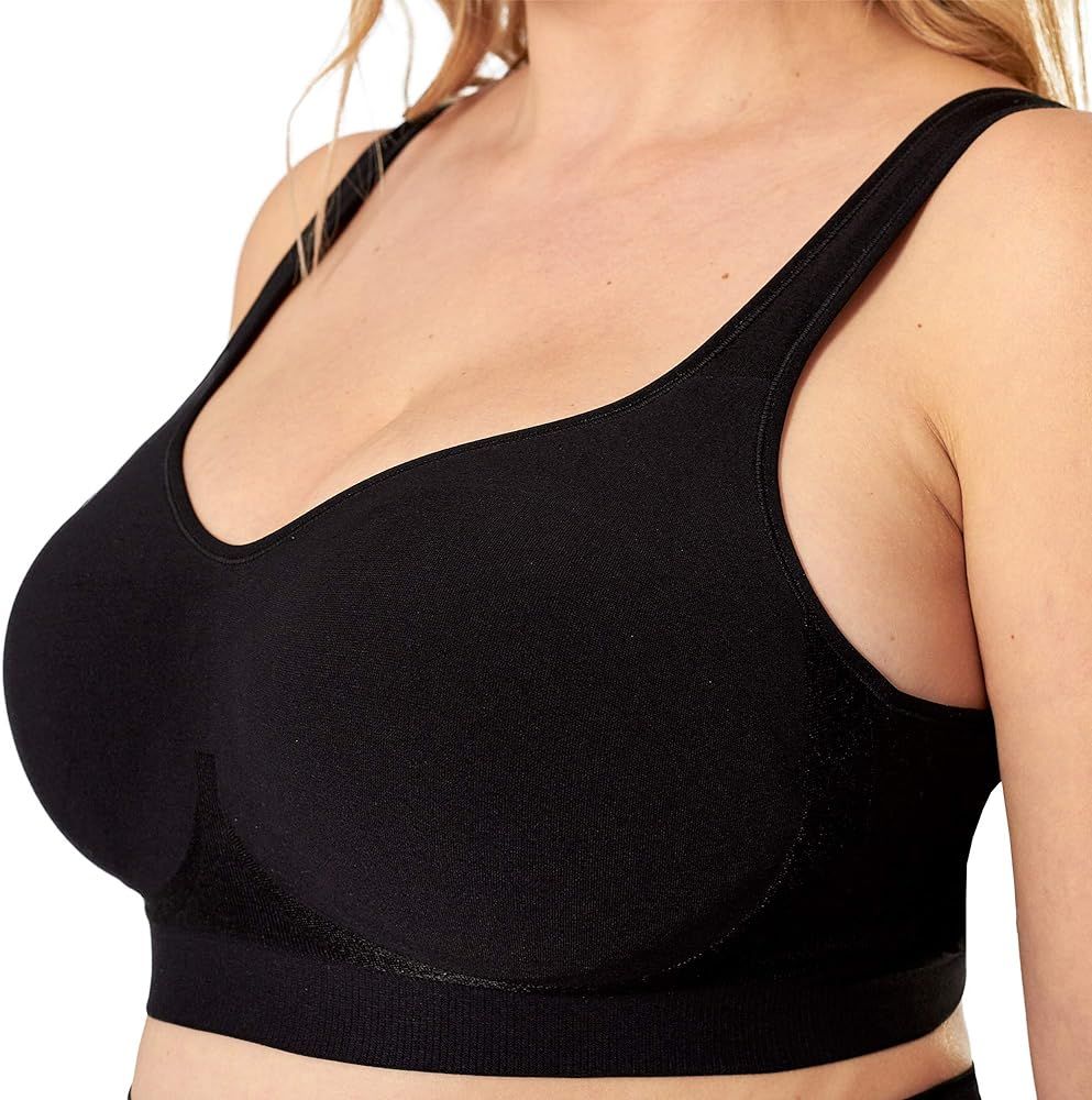 Compression Wirefree High Support Bra for Women Small to Plus Size Everyday Wear, Exercise and Of... | Amazon (US)