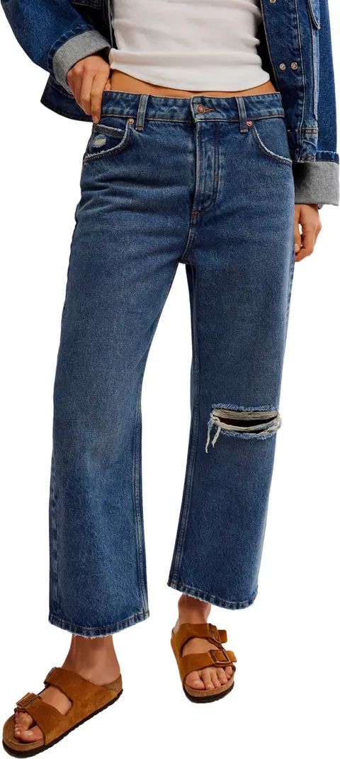 Free People Deep Trance Wide Leg Boyfriend Jeans | Nordstrom | Nordstrom