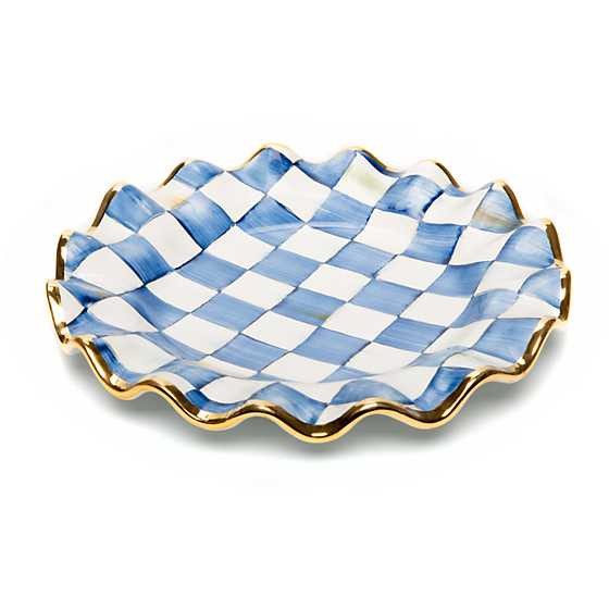 Royal Check Ceramic Fluted Dinner Plate | MacKenzie-Childs
