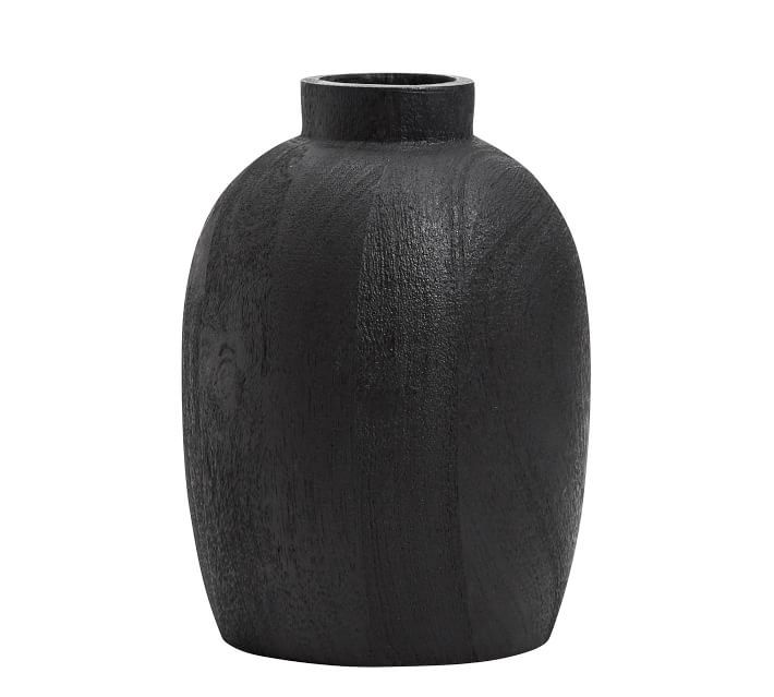 Black Mango Wood Vases | Pottery Barn (US)