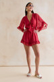 Betty Ruffle Sleeve Kimono Romper | Francesca's