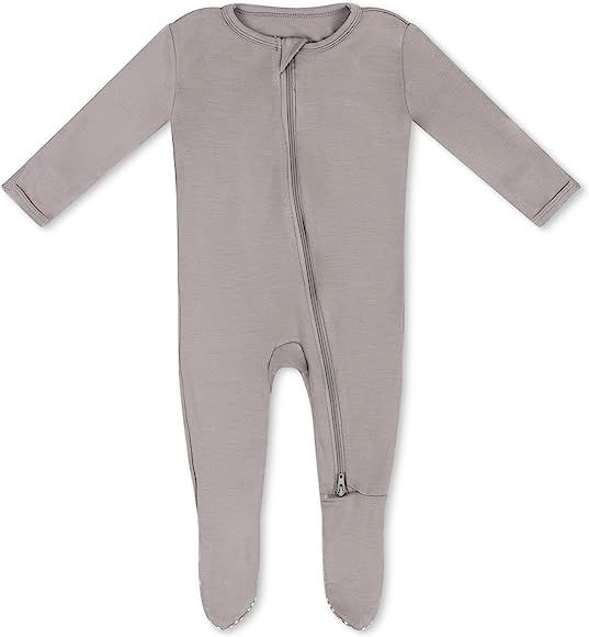 Soft Bamboo Footie Pajamas Baby, Zipper Closure, 0-24 Months | Amazon (US)