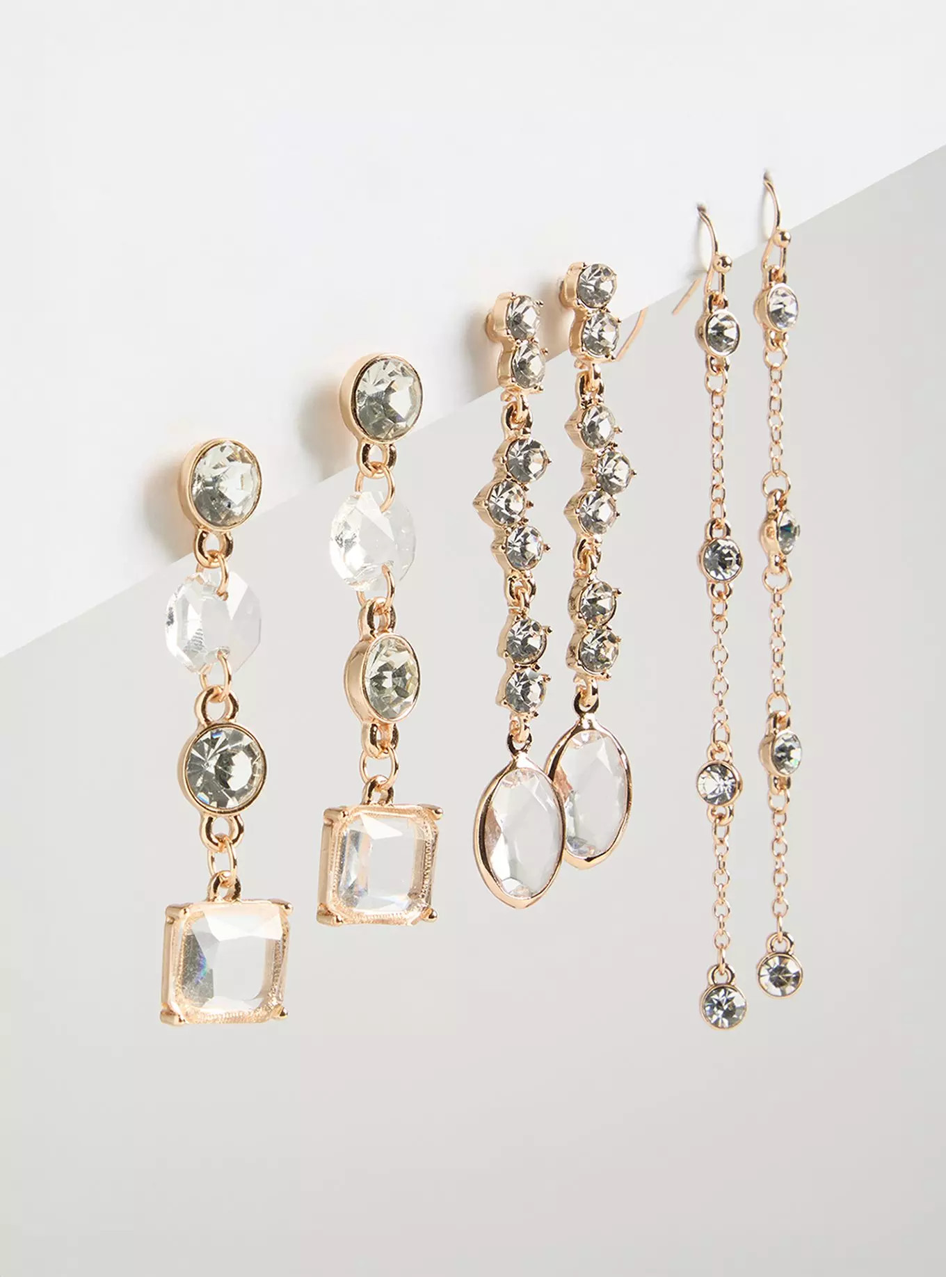Rhinestone Linear Earring Set | Torrid (US & Canada)