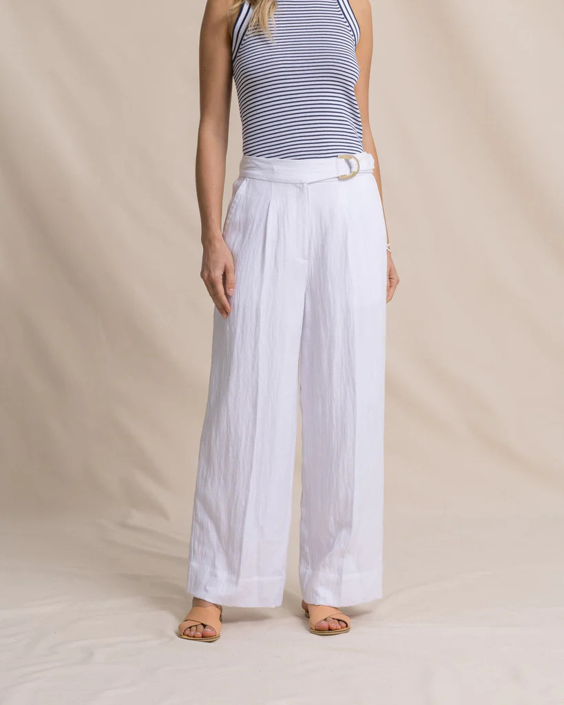 Addilyn Belted Wide Leg Pants | Southern Tide