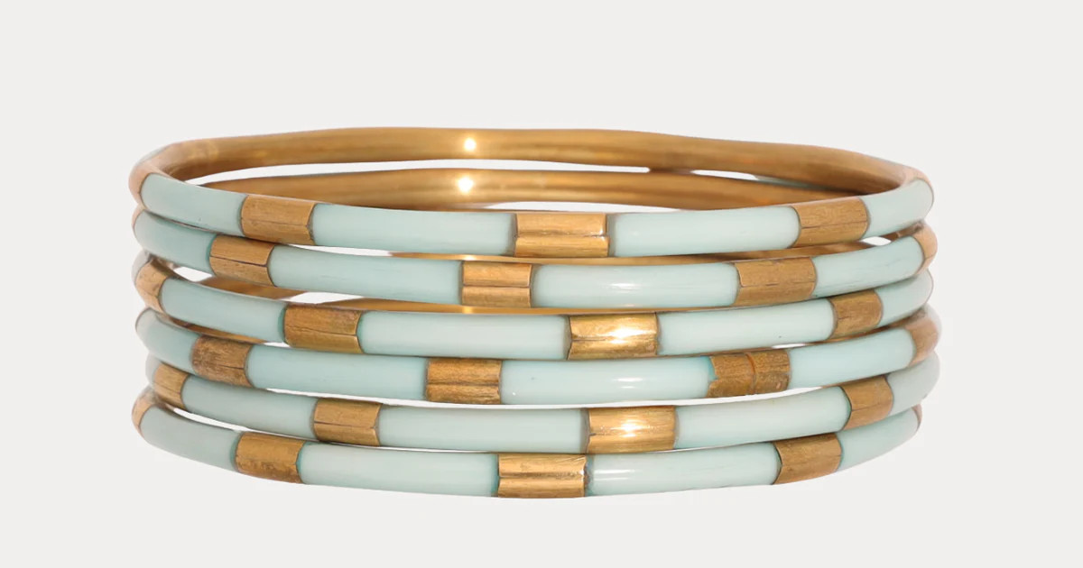 Mint Veda Bangles - Set of 6 | BuDhaGirl