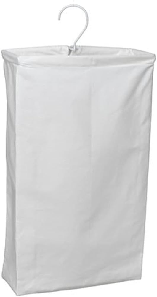 Household Essentials 148 Hanging Cotton Canvas Laundry Hamper Bag | White, 6" x 16" x 27" (Length... | Amazon (US)