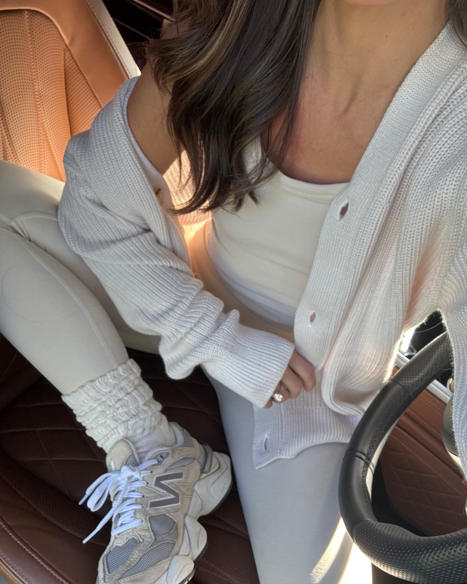 Cozy fall leggings outfit
New balance 9060 sneakers
Cardigan oversized size xs
Sports bra tank size xs
Leggings size xs
Scrunch socks 

#LTKActive #LTKFindsUnder50 #LTKSaleAlert