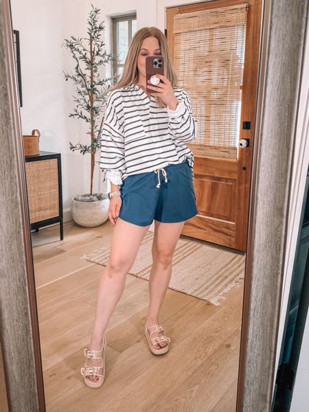 The perfect go to outfit for this season! Aerie pull on shorts (wearing M) and this polo shirt (wearing S) would make a great swim cover up! 

#LTKFindsUnder50 #LTKStyleTip #LTKSeasonal