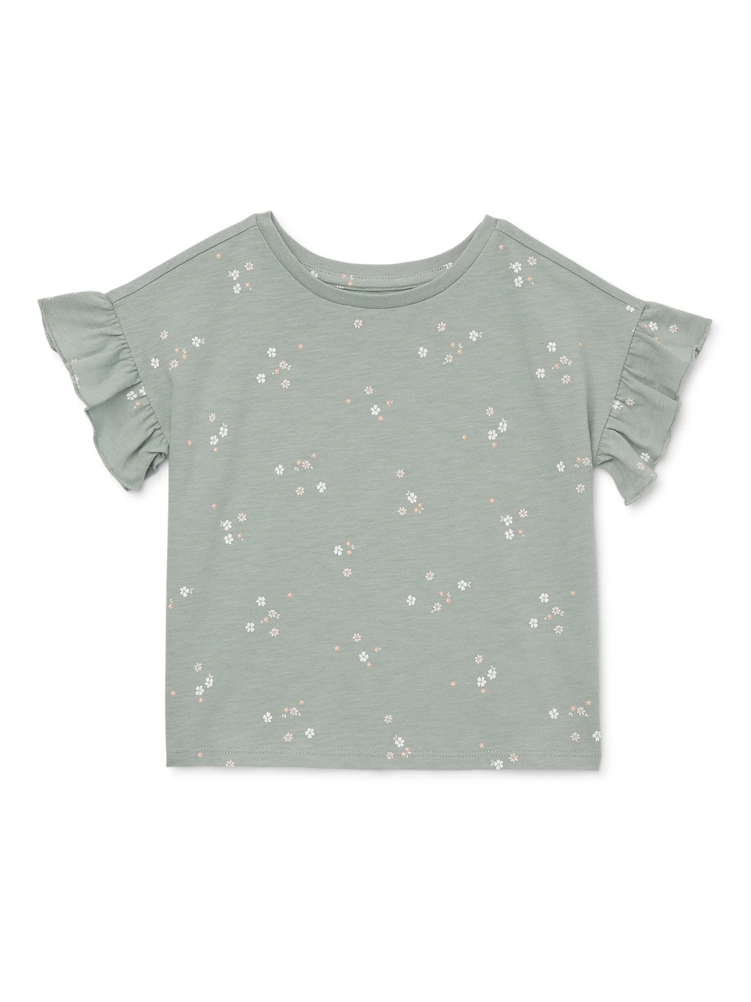 easy-peasy Baby and Toddler Girls Ruffle Sleeve T-Shirt, Sizes 12M-5T | Walmart (US)