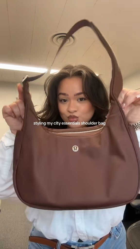 Styling my lululemon city essentials shoulder bag for a day in the office! Office outfit of the day, bag of the day, office fashion 

#LTKFindsUnder100 #LTKU #LTKWorkwear