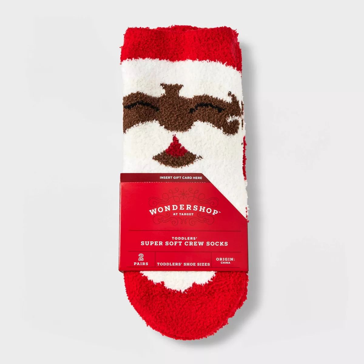 Toddler Crew Socks - Wondershop™ Red 2T-3T | Target